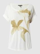 Esprit Collection Shirt mit floralem Muster in Offwhite, Größe M