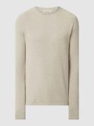 Jack & Jones Strickpullover mit Label-Patch Modell 'HILL' in Offwhite,...