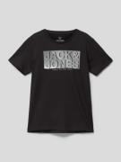 Jack & Jones T-Shirt mit Label-Print in Black, Größe 128