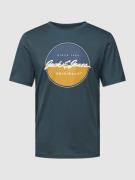 Jack & Jones T-Shirt mit Label-Print Modell 'JORWAYNE' in Dunkelgruen,...