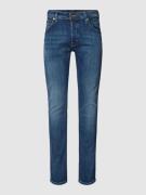 Jack & Jones Slim Fit Jeans mit Label-Patch Modell 'GLENN' in Dunkelbl...