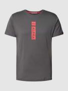 Alpha Industries T-Shirt mit Label-Print in Dunkelgrau, Größe S