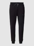 CARLO COLUCCI Sweatpants mit Label-Details in Black, Größe XL