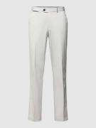 Hiltl Slim Fit Hose mit Bügelfalten Modell 'PEAKER' in Silber, Größe 2...