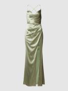 Luxuar Abendkleid mit Wasserfall-Ausschnitt in Mint, Größe 44