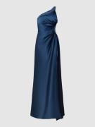 Luxuar Abendkleid mit Perlen in Rauchblau, Größe 32