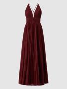 Luxuar Abendkleid mit Glitter-Effekt in Metallic Rot, Größe 42