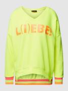 miss goodlife Sweatshirt mit V-Ausschnitt in Neon Gelb, Größe XL