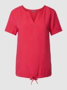 Montego Blusenshirt mit V-Ausschnitt in Metallic Rosa, Größe 42