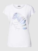 Montego T-Shirt mit Motiv-Print in Weiss, Größe S