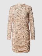 Vero Moda Knielanges Kleid mit Paillettenbesatz Modell 'BELLA' in Ecru...