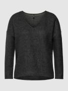 Vero Moda Cropped Pullover in melierter Optik in Black, Größe XS