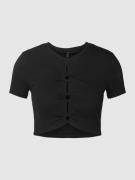 Only Cropped T-Shirt mit One-Shoulder-Träger Modell 'FREJA' in Black, ...