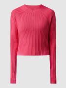 Only Cropped Pullover mit Stehkragen Modell 'Ella' in Pink, Größe XL