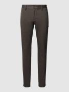 Only & Sons Tapered Fit Stoffhose mit Fischgratmuster in Mittelbraun, ...