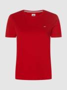 Tommy Jeans T-Shirt aus Bio-Baumwolle in Rot, Größe XS