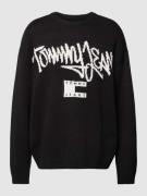 Tommy Jeans Strickpullover mit Rundhalsausschnitt in Black, Größe M