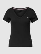 Tommy Jeans T-Shirt mit Label-Detail in Black, Größe XS
