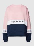 Tommy Jeans Sweatshirt im Colour-Blocking-Design in Rosa, Größe S