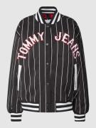 Tommy Jeans College-Jacke mit Streifenmuster in Black, Größe M