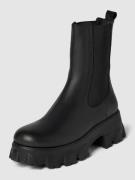NA-KD Boots aus Leder in unifarbenem Design in Black, Größe 36