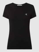 Calvin Klein Jeans T-Shirt aus Bio-Baumwolle in Black, Größe XS