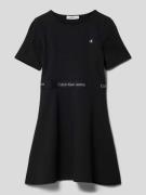 Calvin Klein Jeans Kleid aus Viskose-Mix mit Label-Print Modell 'PUNTO...