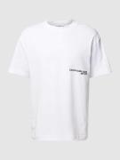 Calvin Klein Jeans T-Shirt mit Label-Print Modell 'SPRAY' in Weiss, Gr...