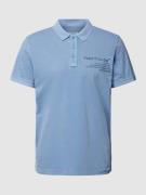 Tom Tailor Poloshirt  mit Label-Print in Hellblau, Größe S