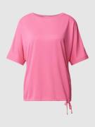 Tom Tailor T-Shirt mit Tunnelzug am Saum in Pink, Größe XS