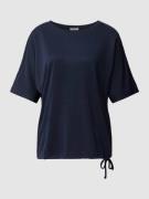 Tom Tailor T-Shirt mit Tunnelzug am Saum in Marine, Größe XS