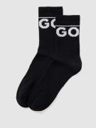 HUGO Socken mit Label-Stitching im 2er-Pack in Black, Größe 43-46