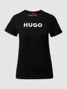 HUGO T-Shirt mit Label-Print Modell 'The HUGO Tee' in Black, Größe S