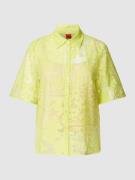 HUGO Hemdbluse mit durchgehender Knopfleiste Modell 'Evish' in Neon Ge...