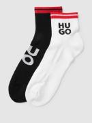 HUGO Socken mit Label-Detail im 2er-Pack Modell 'RIB LOGO' in Black, G...