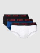 HUGO Slip mit elastischem Logo-Bund im 3er-Pack in Royal, Größe XS