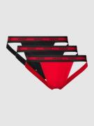 HUGO Jockstrap mit elastischem Logo-Bund im 3er-Pack in Rot, Größe XS