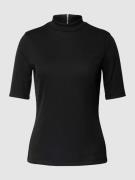 HUGO T-Shirt in Feinripp-Optik Modell 'DARISELLA' in Black, Größe XS