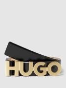 HUGO Gürtel mit Label-Applikation Modell 'Zula' in Black, Größe 75