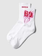 HUGO Socken mit Label-Print im 2er-Pack in Offwhite, Größe 35/38