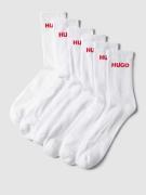 HUGO Socken mit Label-Print im 6er-Pack in Weiss, Größe 39/42