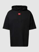 HUGO Sweatshirt mir 1/2-Arm Modell 'Dresley' in Black, Größe M