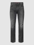 HUGO Straight Leg Jeans im Destroyed-Look Modell 'HUGO 634' in Anthraz...