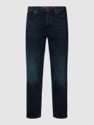 HUGO Slim Fit Jeans mit Label-Details Modell 'HUGO' in Marine, Größe 3...