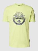 Napapijri T-Shirt mit Label-Print Modell 'BOLLO' in Gelb, Größe S