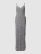 LACE & BEADS Abendkleid mit Paillettenbesatz Modell in Silber, Größe S