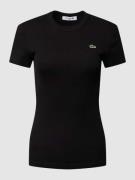 Lacoste Sport T-Shirt mit Rippenstruktur in Black, Größe 34