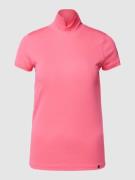Marc Cain T-Shirt mit Stehkragen in Pink, Größe 34