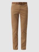 TOM TAILOR DENIM Slim Fit Chino mit Gürtel in Camel, Größe 28/32