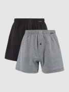 Schiesser Boxershorts aus Jersey im 2er-Pack in Black, Größe S